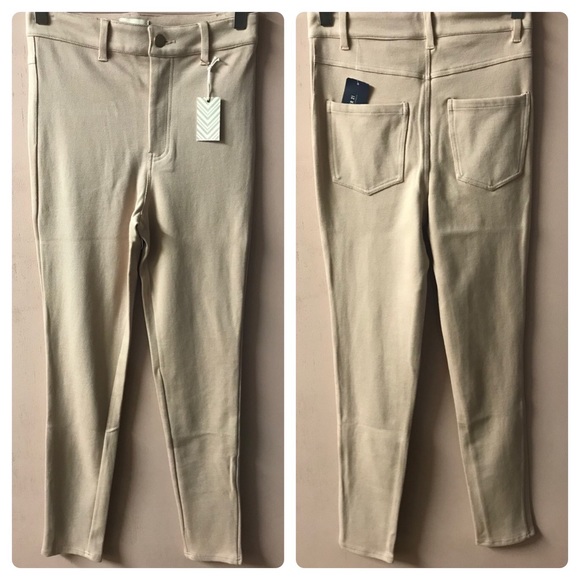 Forever 21 Burgundy & Light Pink High Waist Skinny Pants - Picture 3 of 4